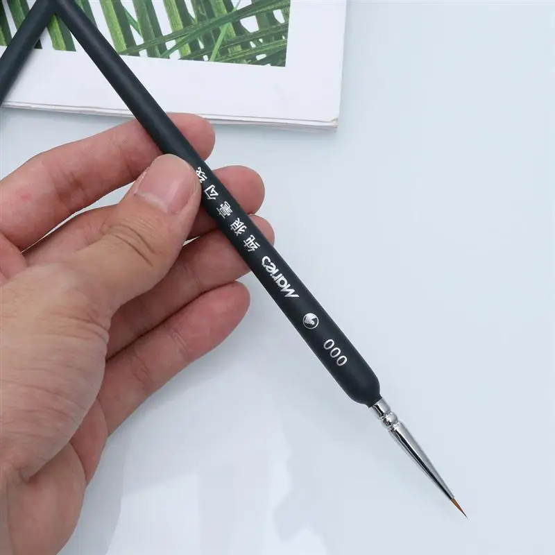 3/5/6/9PCS Miniature Gell Professional Nylon Brush Acrylic Painting Thin Hook Line Pen Supplies Hand Painted A3