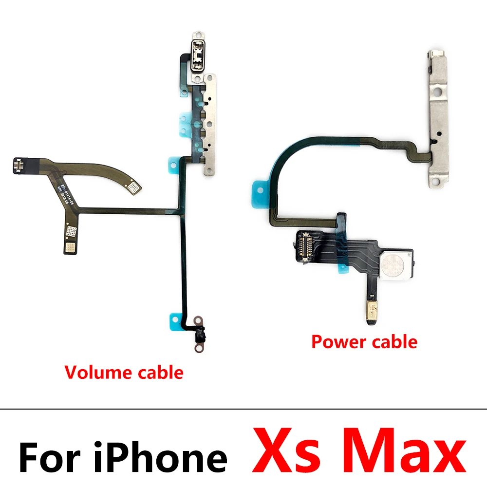 New Power Flex Cable For IPhone 7 8 Plus X XR XS Max Mute & Volume Switch On Off Button Key Replacement Parts