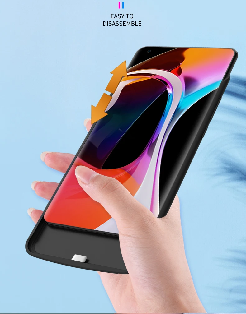 5000mAh Power Case For Xiaomi Mi 10 Pro Battery Charger Case Silicone Shockproof Power bank ForXiaomi 10 Back clip battery Cover