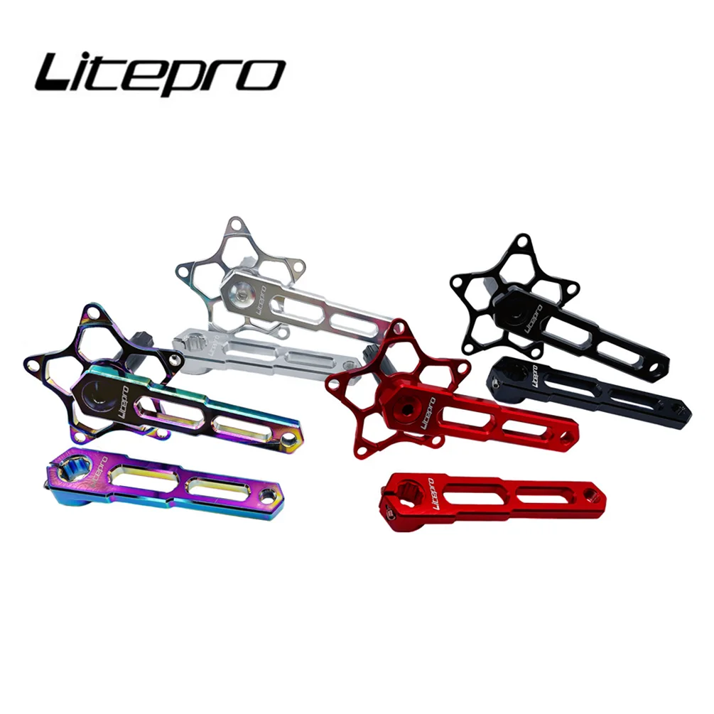 Litepro Integrated Hollow 5 Claws Crank Folding Bicycle 170mm 130BCD Crankset Aluminum Alloy