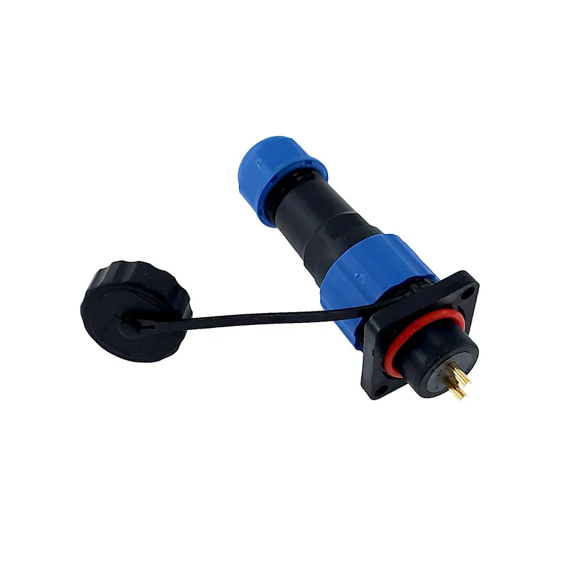 SP16 Waterproof Square connector 2/3/4/5/6/7/8/9 pin IP68 power cable connector Male plug and Female socket