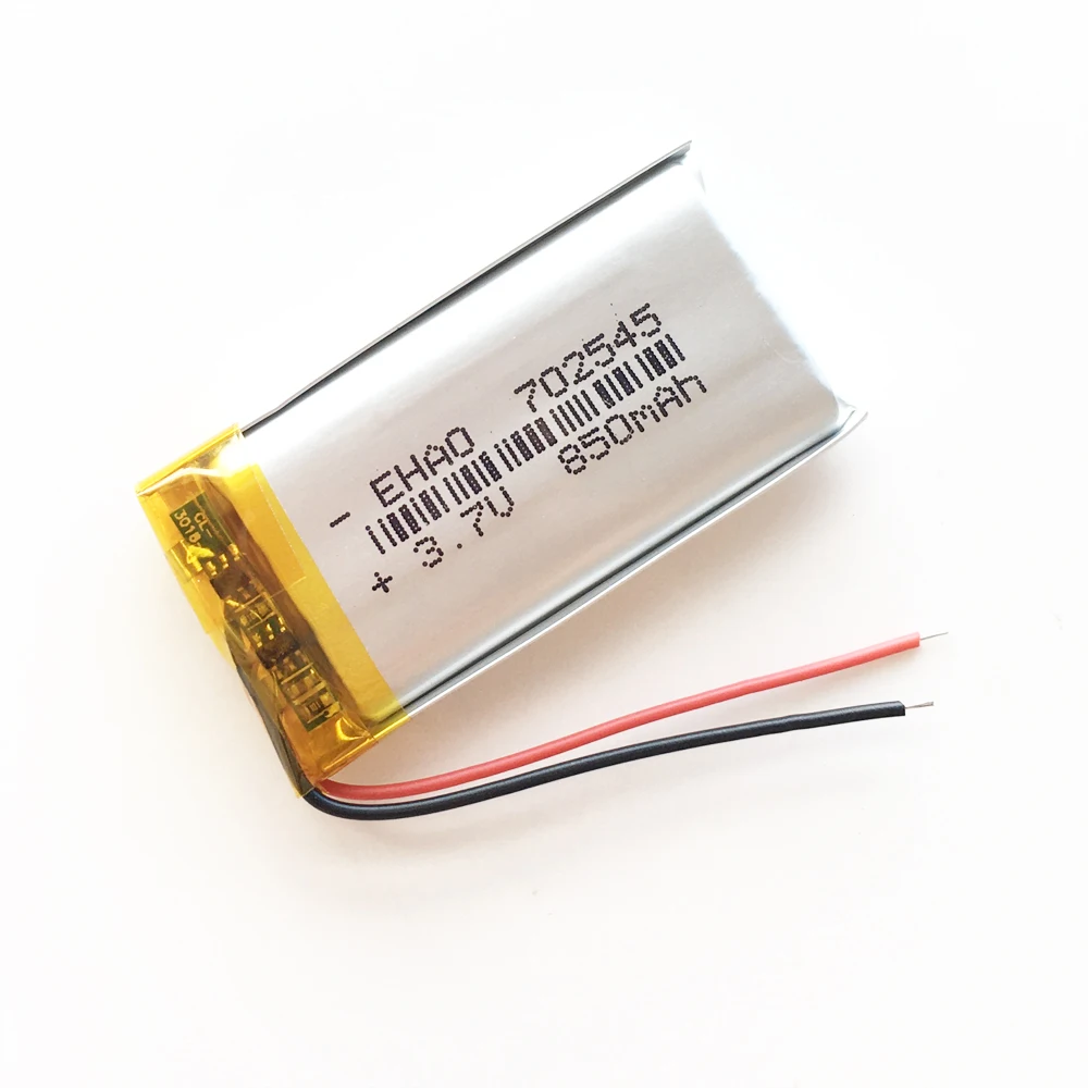 4x3.7V 850mAh litowo-polimerowa LiPo akumulator 702545 do Mp3 PAD DVD e-book zestaw słuchawkowy Bluetooth masażer inteligentny zegarek