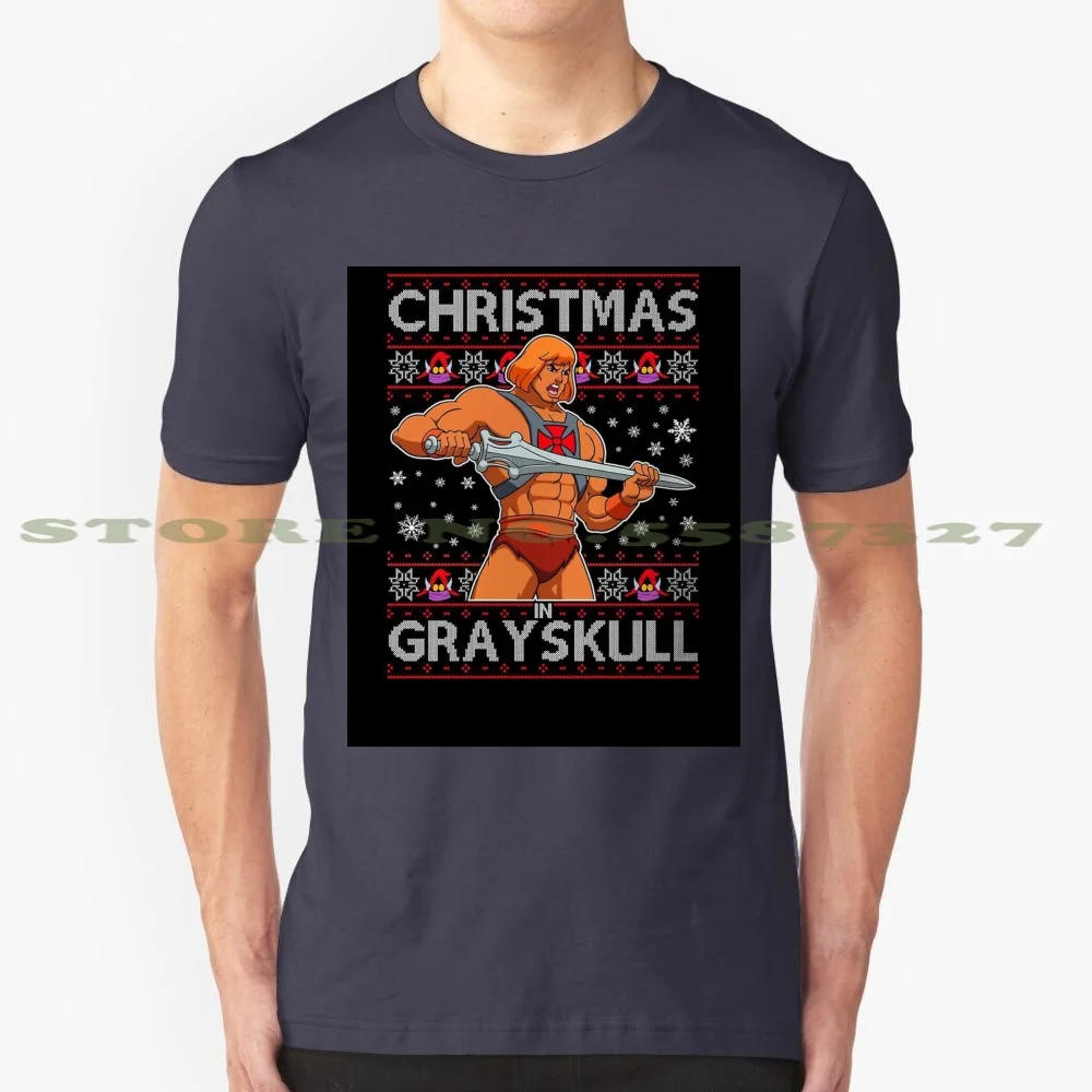 He-Man Christmas 100% Pure Cotton T-Shirt Man Masters Of The Universe Skeletor 80S Retro Motu Tv Eternia Filmation Grayskull