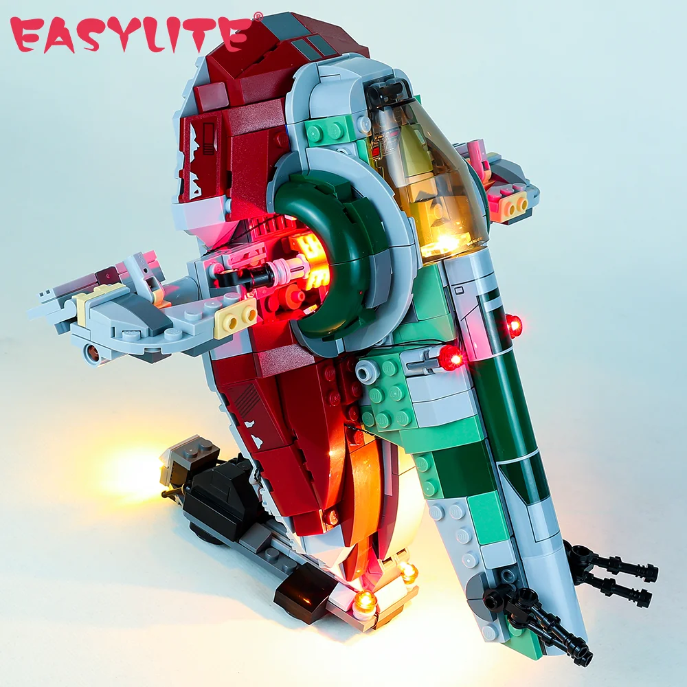 EASYLITE LED Licht Up Kit Für 75312 Boba fett der Starship Block DIY Spielzeug Bausteine Beleuchtung Set NICHT Enthalten modell