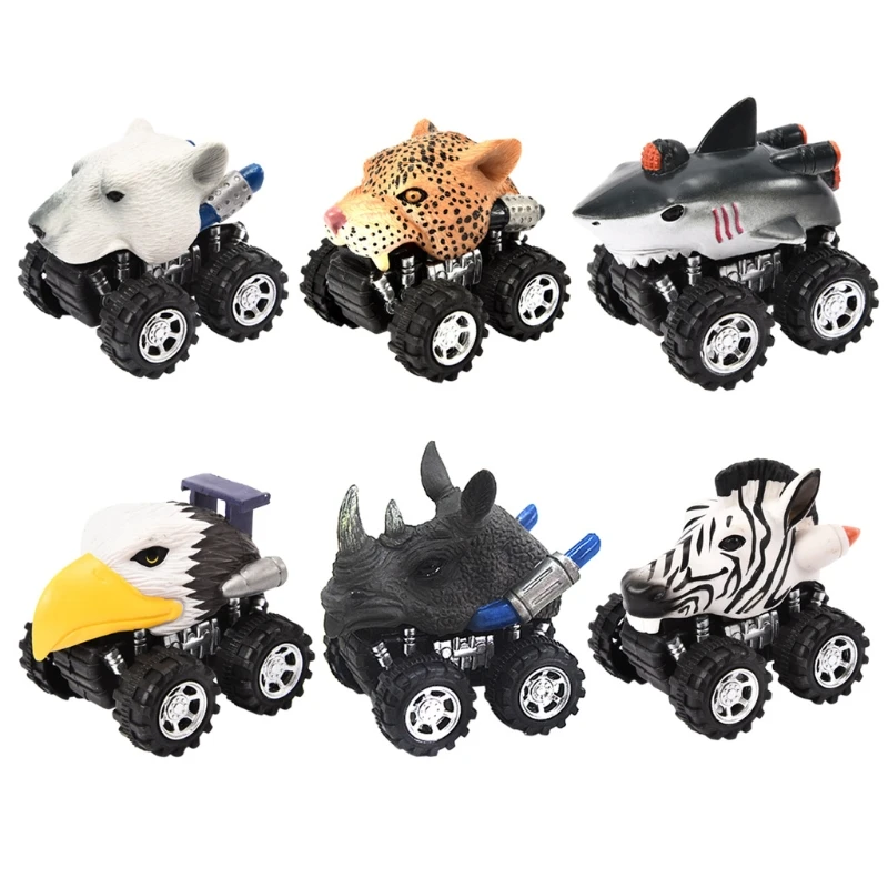 

2024 New Cute Animal Shaped Pull Back Car Play Toys Strong Power Lawn Game Best Gift