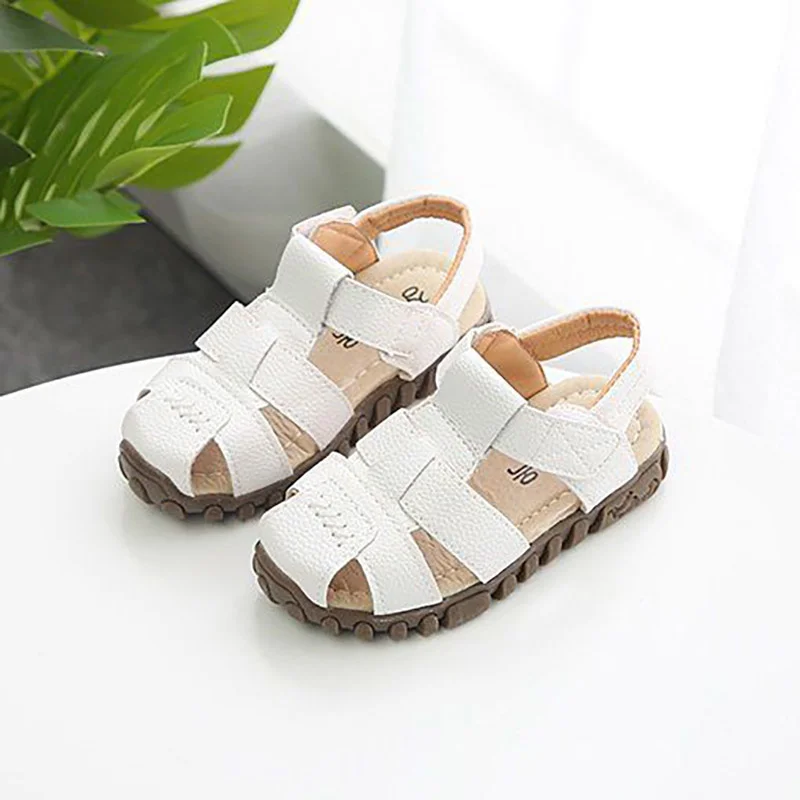 Summer Kids Sandals For Toddler Baby Little Boys Brown Black White Gladiator Leather Beach Sandals Shoes 1 2 3 4 5 6 Years Old