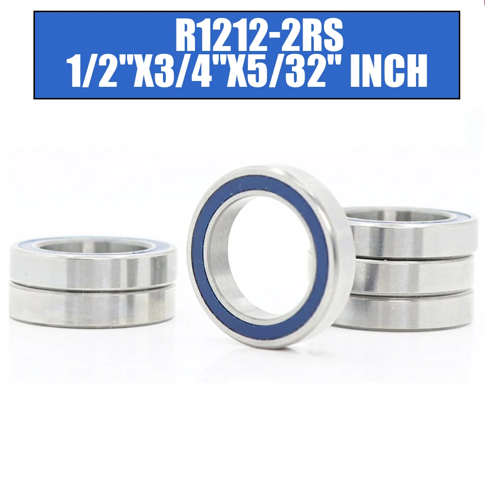 

FUSHI R1212rs Bearings Blue Sealed 1/2"x3/4"x5/32" Inch Size 6Pcs ABEC-3 R1212 2RS Ball Bearing Parts For Hobby RC Car Truck