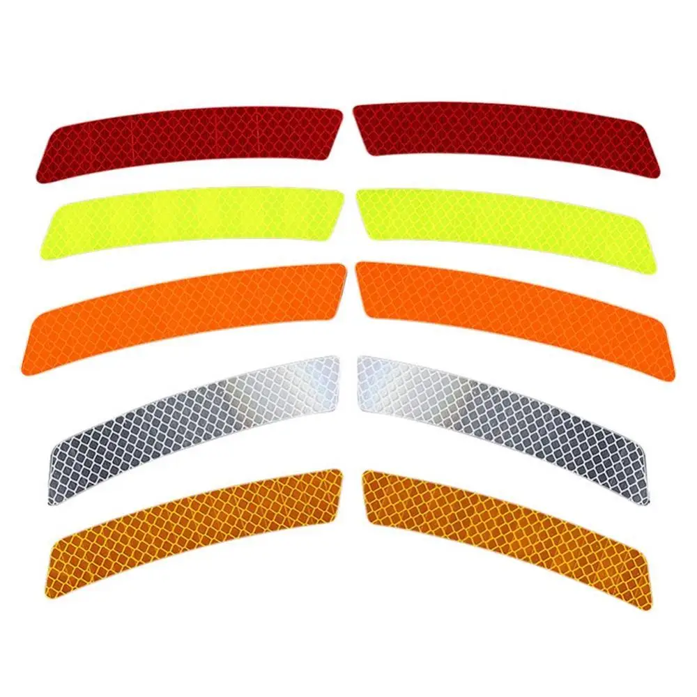 1 Pair Reflective Car Door Edge Anti-Collision Guard Strips Warning Stickers