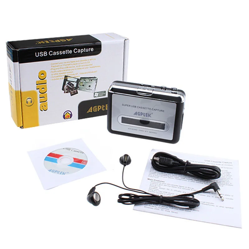 

New USB Cassette Capture Radio Player USB Walkman Tape to MP3 Converter Capture Audio Music Player Tape Cassette Recorder EZCAP