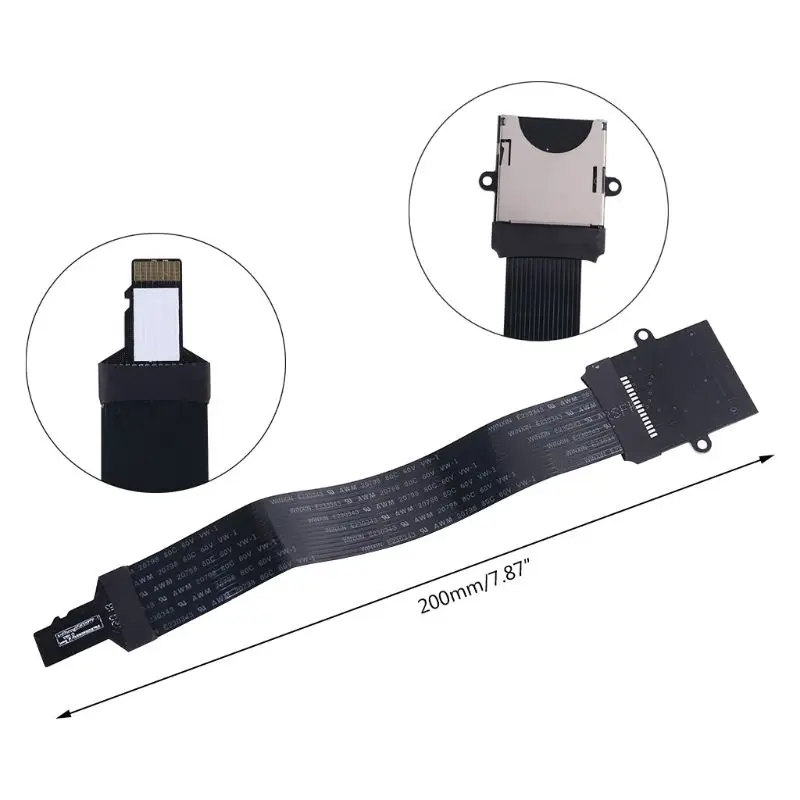 card Female to Male ( to , to )Flexible Memory Card Extension cable Extender Adapter reader Cord