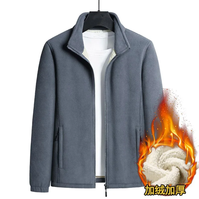 Autumn Winter Men's Plus velvet thickening Jackets 9XL 140kg 5XL 6XL 7XL 8XL Bust 150cm Large Size Warm Coat