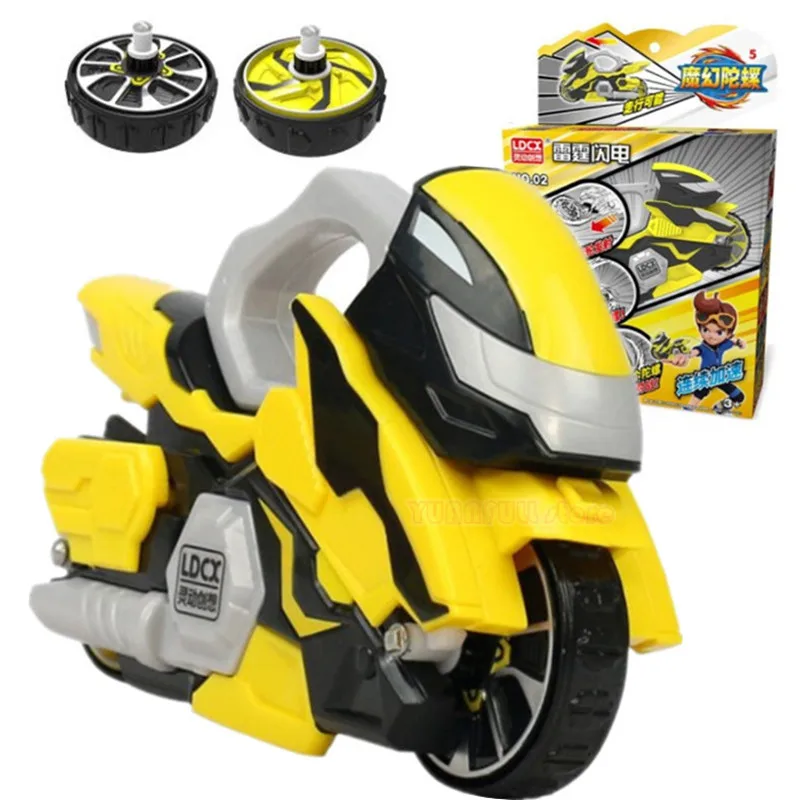 Hot Magic Spinning top 5 Double side Gyro Motorcycle war ride Fidget Infinity launch Cyclone Attack Wheel Spinner Kids Girl Toy