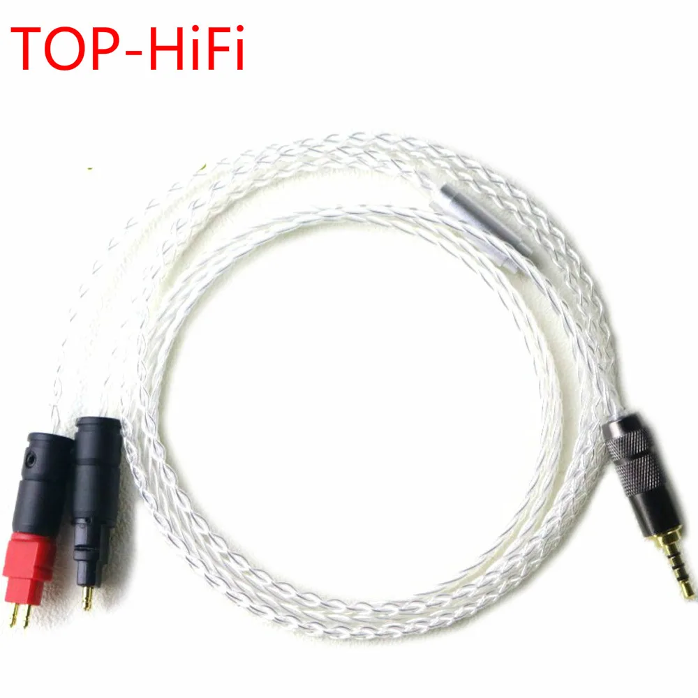 

TOP-HiFi 1.8Meter 2.5mmTRRS Balanced 8Croes Silver Plated Headphone Upgrade Cable For HD600 HD650 HD525 545 565 580