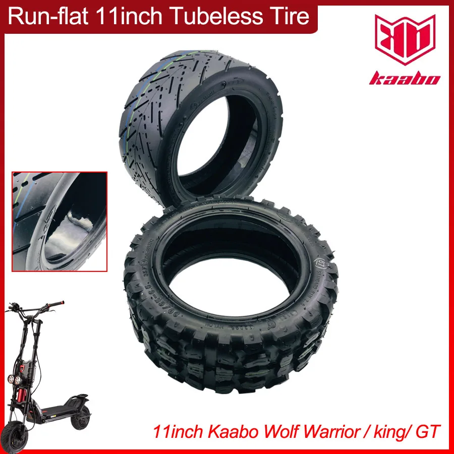 11inch Run-flat Tubeless Tire Vacuum Puncture-proof Explosion Proof Tyre Street Offroad Kaabo Wolf Warrior King GT DT