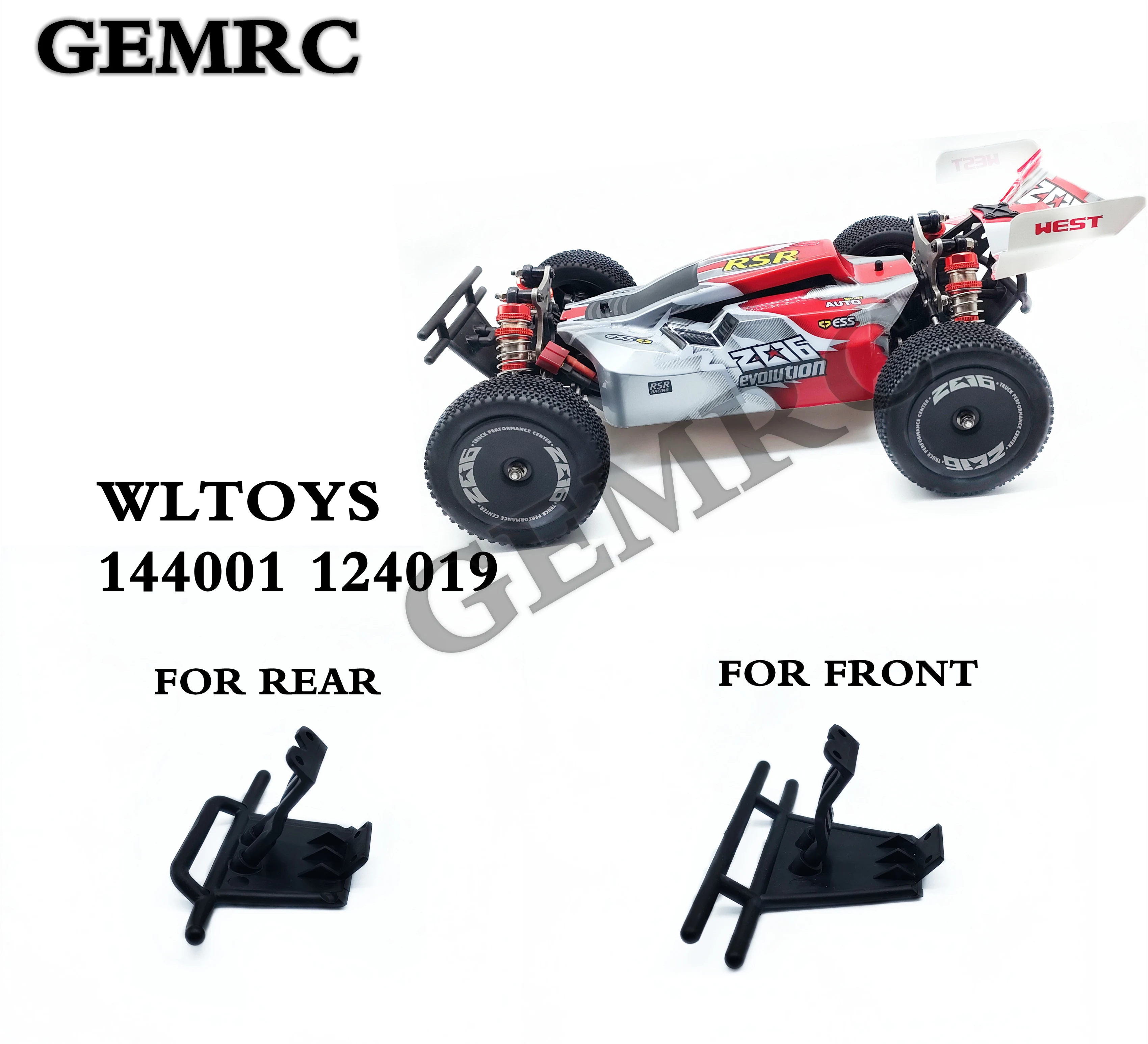 wltoys 144001 124019 124017 upgrade parts off road front and rear bumper accessories part