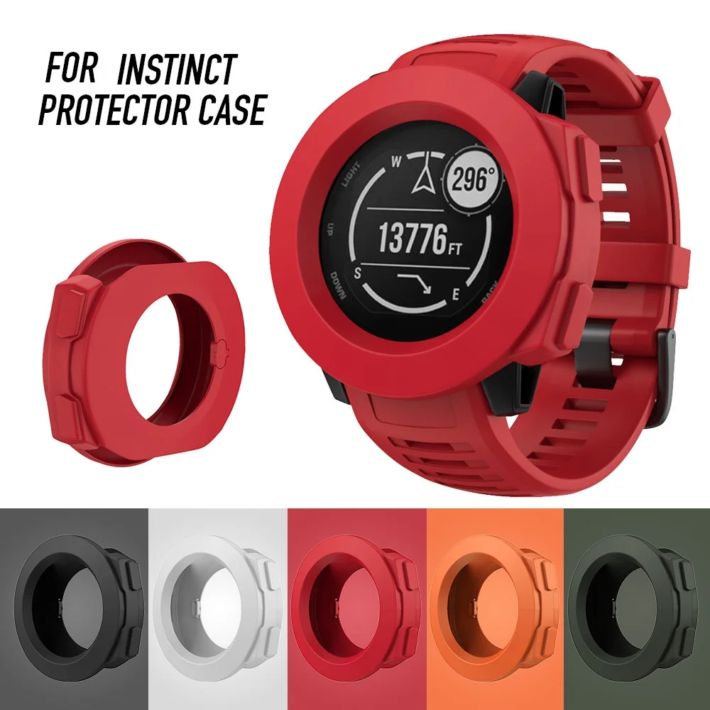 Soft Silicone Watch Protector Case for Garmin Instinct Watch Slim Cover for Garmin Instinct Smart Watch Case Anti fall Case