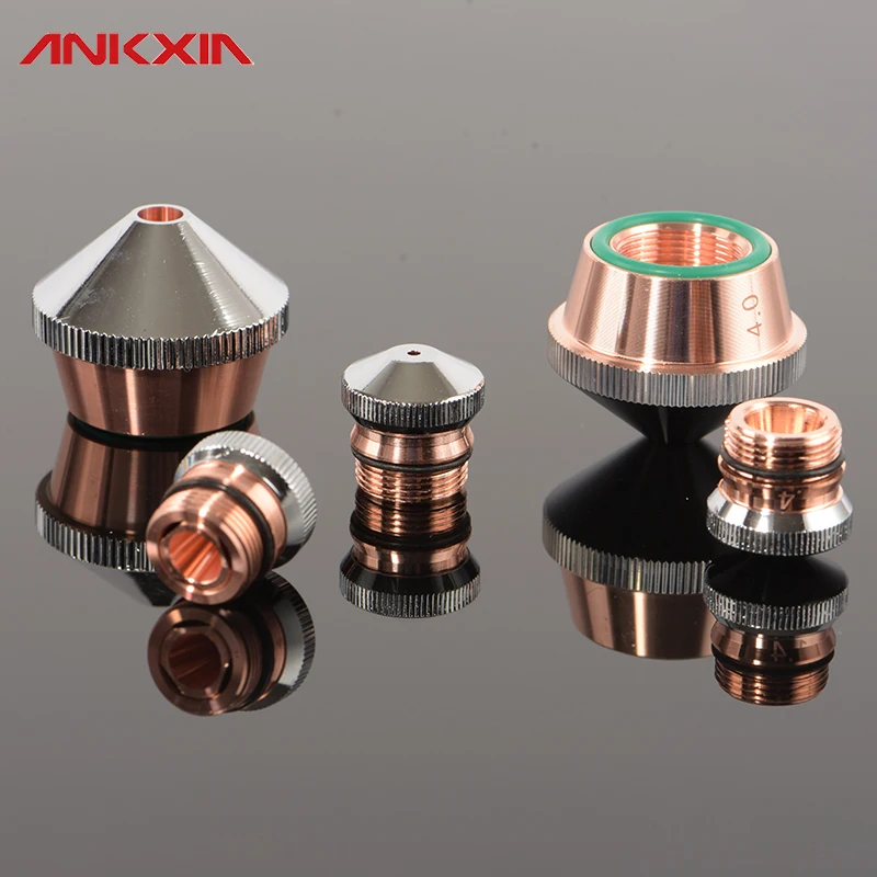 Ugelli per taglio Laser DNE D28mm H22mm cromati e ugello D15mm H15mm per macchina per taglio Laser a fibra