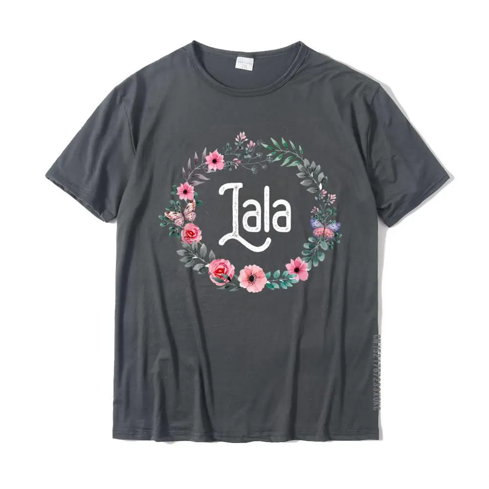 Mother's Day Gift For Grandma Men Women Floral Lala T-Shirt Cotton T Shirts For Students Street Tops T Shirt Funky Party