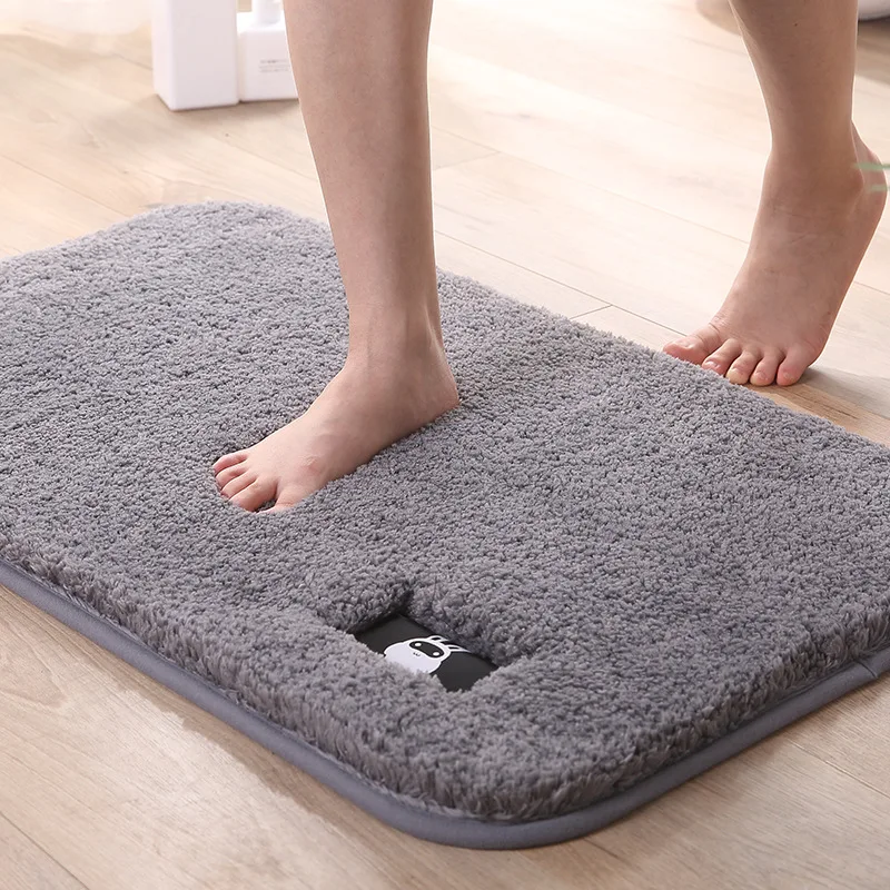 Home Soft Carpet High-hair Bathroom Water-Absorbing Floor Mat Chenille Bedroom Non-slip Foot Pad Super Thick Fluff Fiber Mats