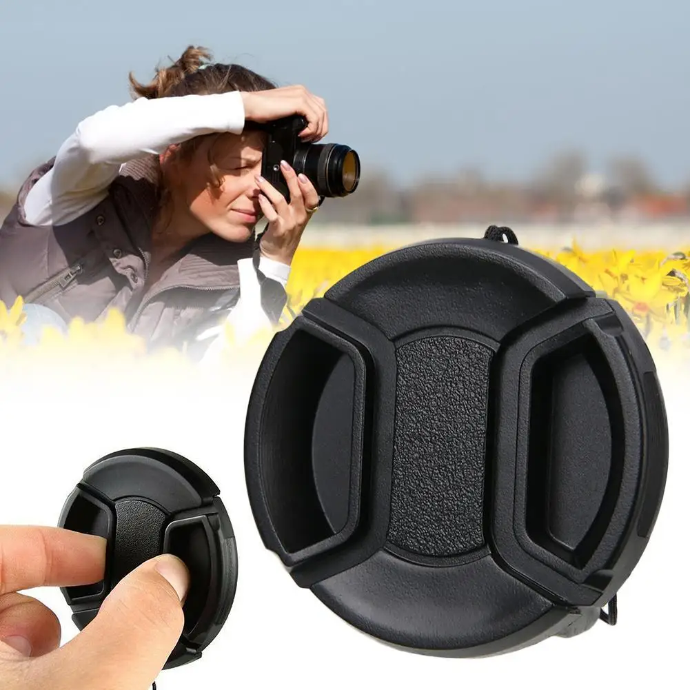 Lens Cap Holder 58mm SLR Camera Lens Wordless Case Cover For Canon Nikon Olypums Fuji Lumix Universal Lens Shell R4S1