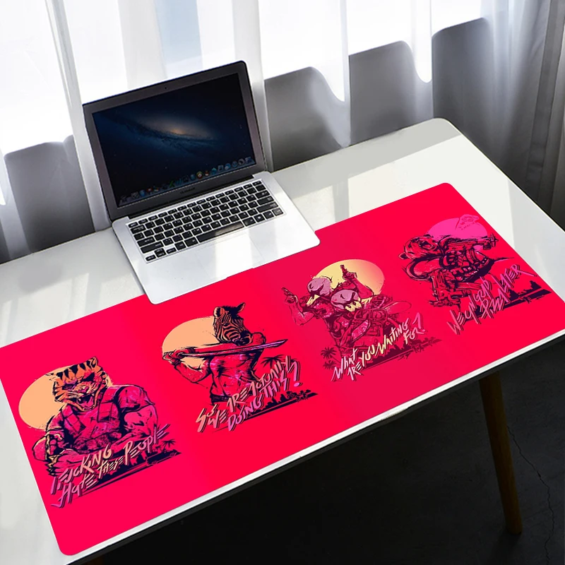 Hotline Miami Design Mouse Pad เกม Mousepad Big ความเร็วคอมพิวเตอร์อุปกรณ์เสริมยาง Mousemat 300มม.X 800มม.สำหรับ Pc gamer Mausepad