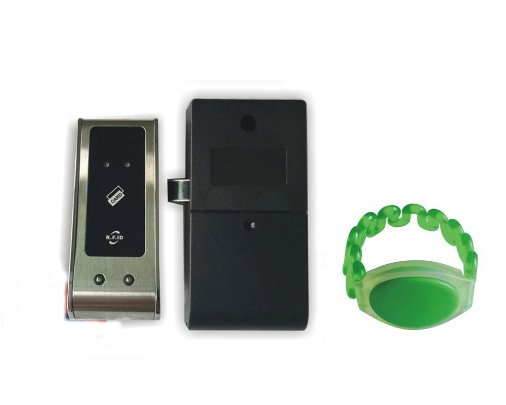 

125KHZ RFID Card Key Metal shell Electronic Cabinet locker lock with Dry battery+one wristband