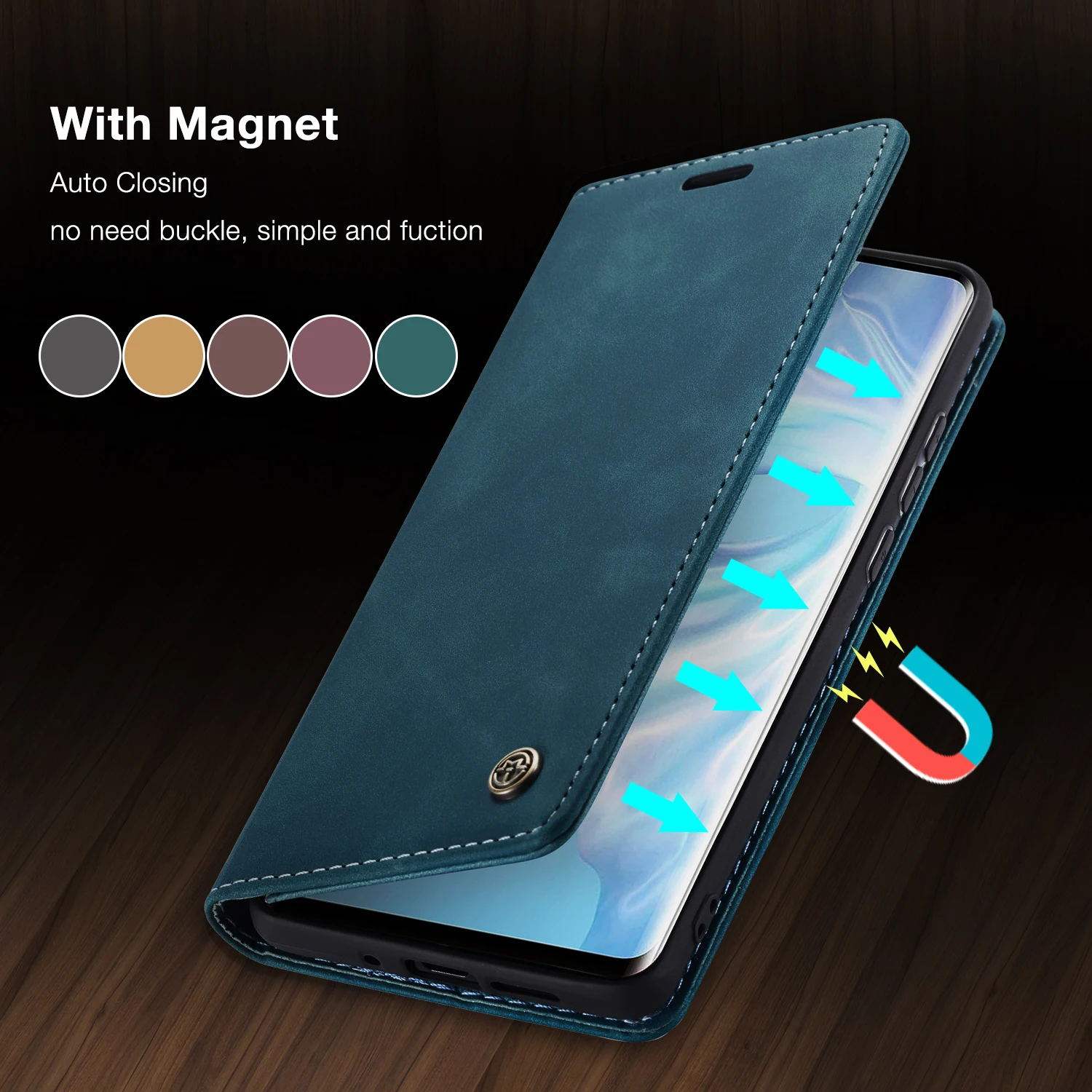 Magnetic Case For iPhone 14 Pro Max 11 12 Luxury Retro PU Card Slots Wallet Flip Leather Phone For iphone 13 X XR 6 7 8 Plus SE