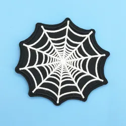 New Arrival Spider Web Children Funny Sticker Embroiderey Iron on Cobweb Patch for Jacket Bag Backpack Clothing Accessories