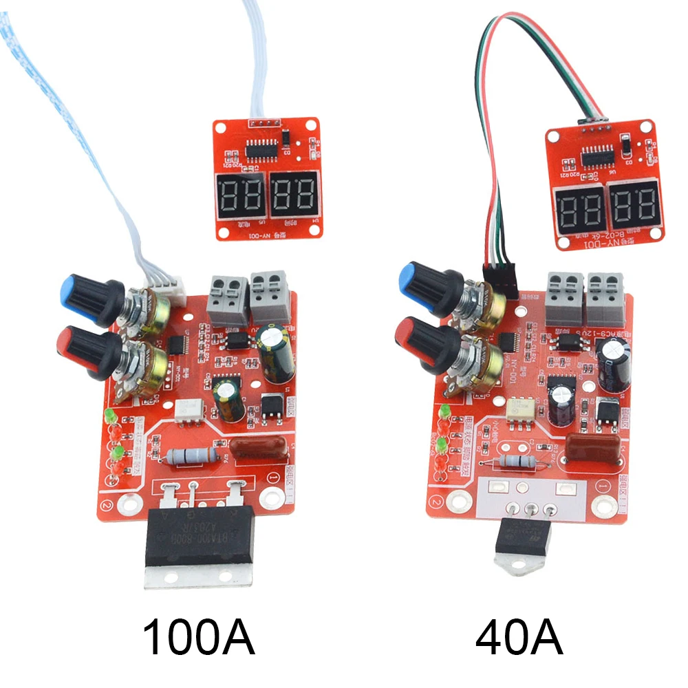 1PCS 40A/100A Spot Welding Machine Control Board Welder AC 110V 220V to 9V Transformer Controller Board Time Current