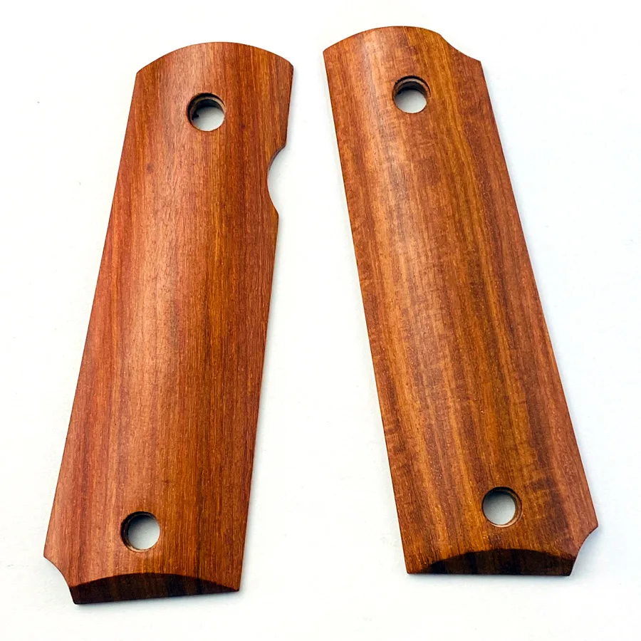 1 Pair Natural wood Handle Patches Material Non-slip Hand Grip DIY Blanks Scales Slabs For P4 ZY 1911 Models