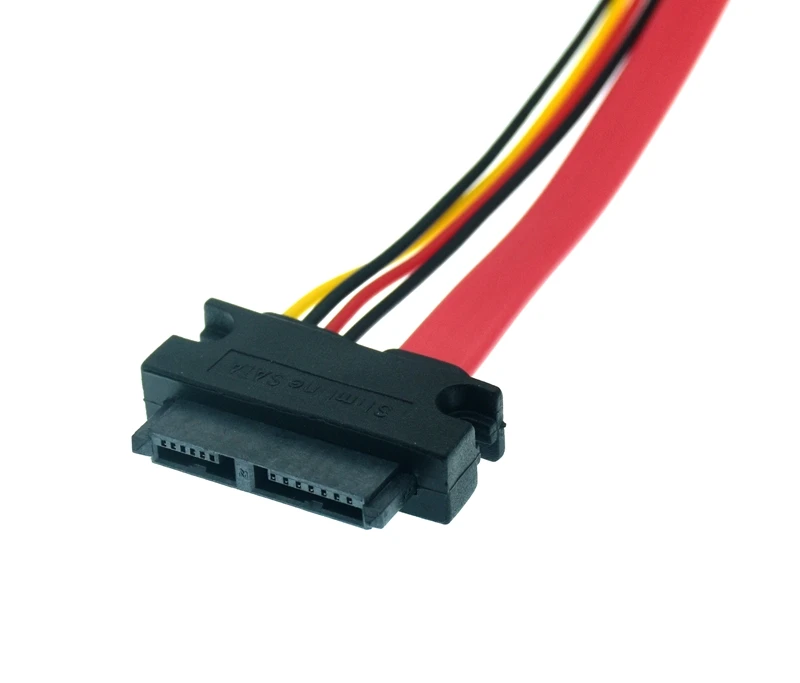 Slimline SATA 13pin Male to Slimline SATA 13pin 7+6 Female Extension Cable for SATA Slim DVD+/-RW Drive 30CM 50CM