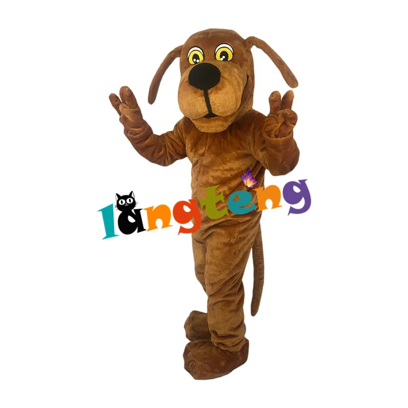 

973 Brown Dog Mascot Costume Cartoon Character Suit New Version Adult Cosplay