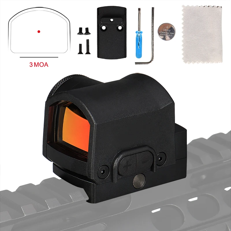 PPT RMS Red Dot Sight 1x28x18.5 AR15 M4 Glock 17 1913 Pistol Red Dot Scope 9mm Mini Sight With Fit 21.2mm Picatinny gs2-0133