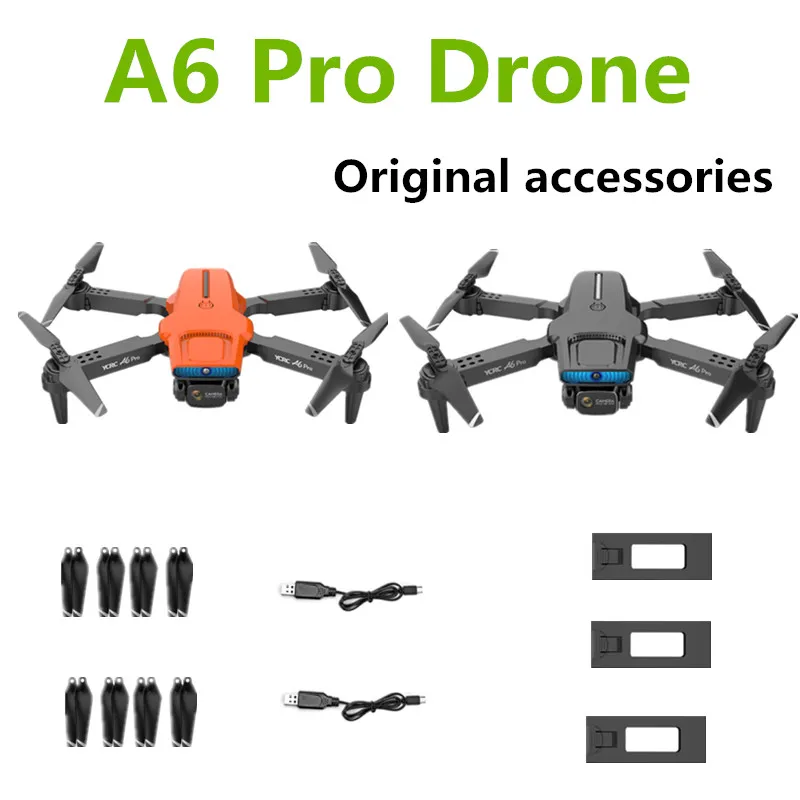 A6 Pro Drone Original Spare Parts 3.7V 1600mAh / 3600mAhBattery Propeller Blade  For  A6 Pro Dron Accessories  20 Minutes Flight