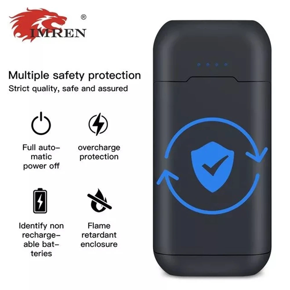 IMREN Pengisi Daya Baterai Portabel Genggam Perlindungan Keamanan Ganda Output Usb Mikro 5V 2A Baterai Penghilang Bank Daya (Tanpa Baterai)