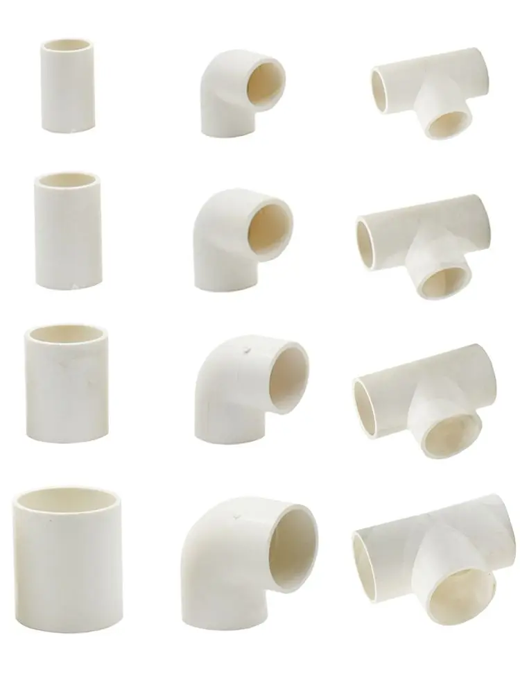 Connecteur de Tube en Pvc 20/25/32/40/50/63/75mm, coude en T, Joint droit, coupleur de soudage en plastique, raccord de tuyau d'eau d'irrigation agricole