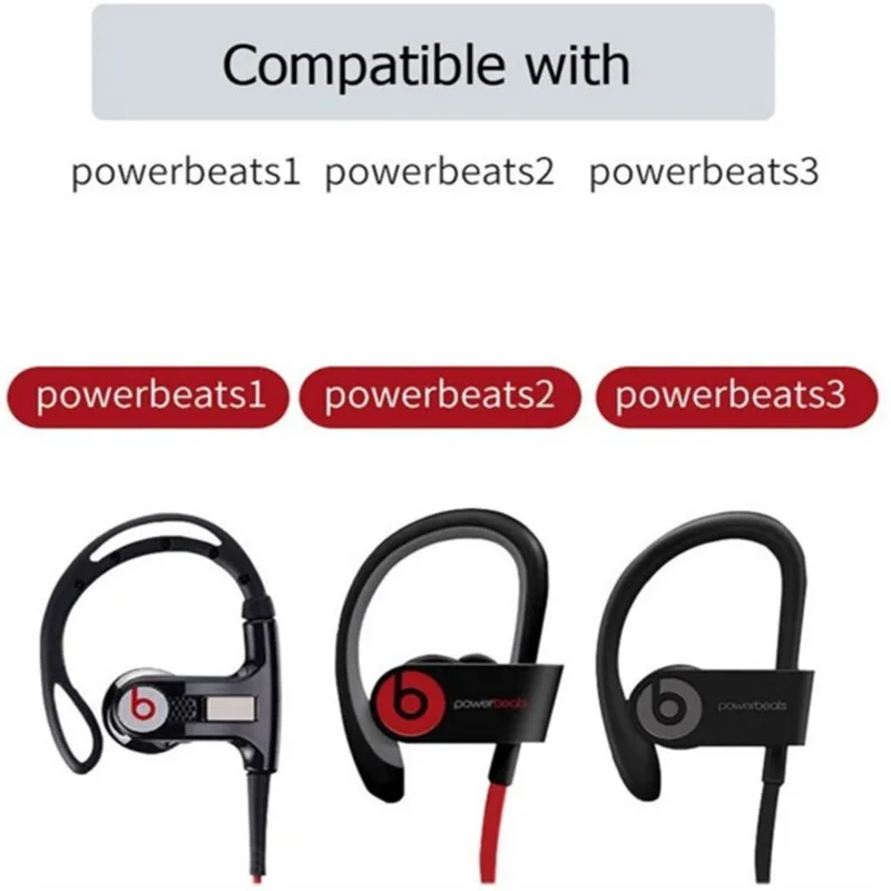 4 Pairs Ear Tips Earbuds Silicone Replacement Eargels for Powerbeats1 2 3 Wireless Beats Stereo Headphones Ear Buds