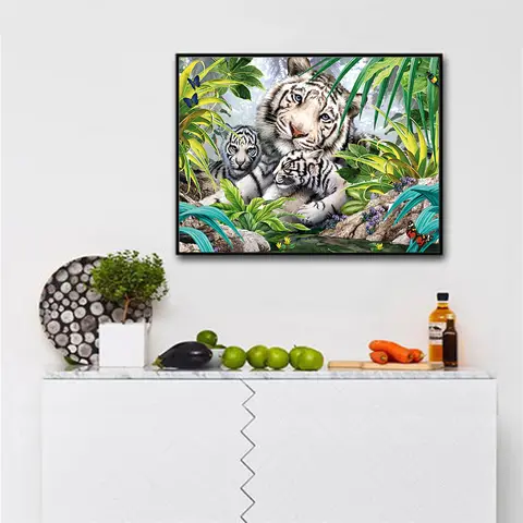 10 best sales Diamantmålning med vit tiger - №9