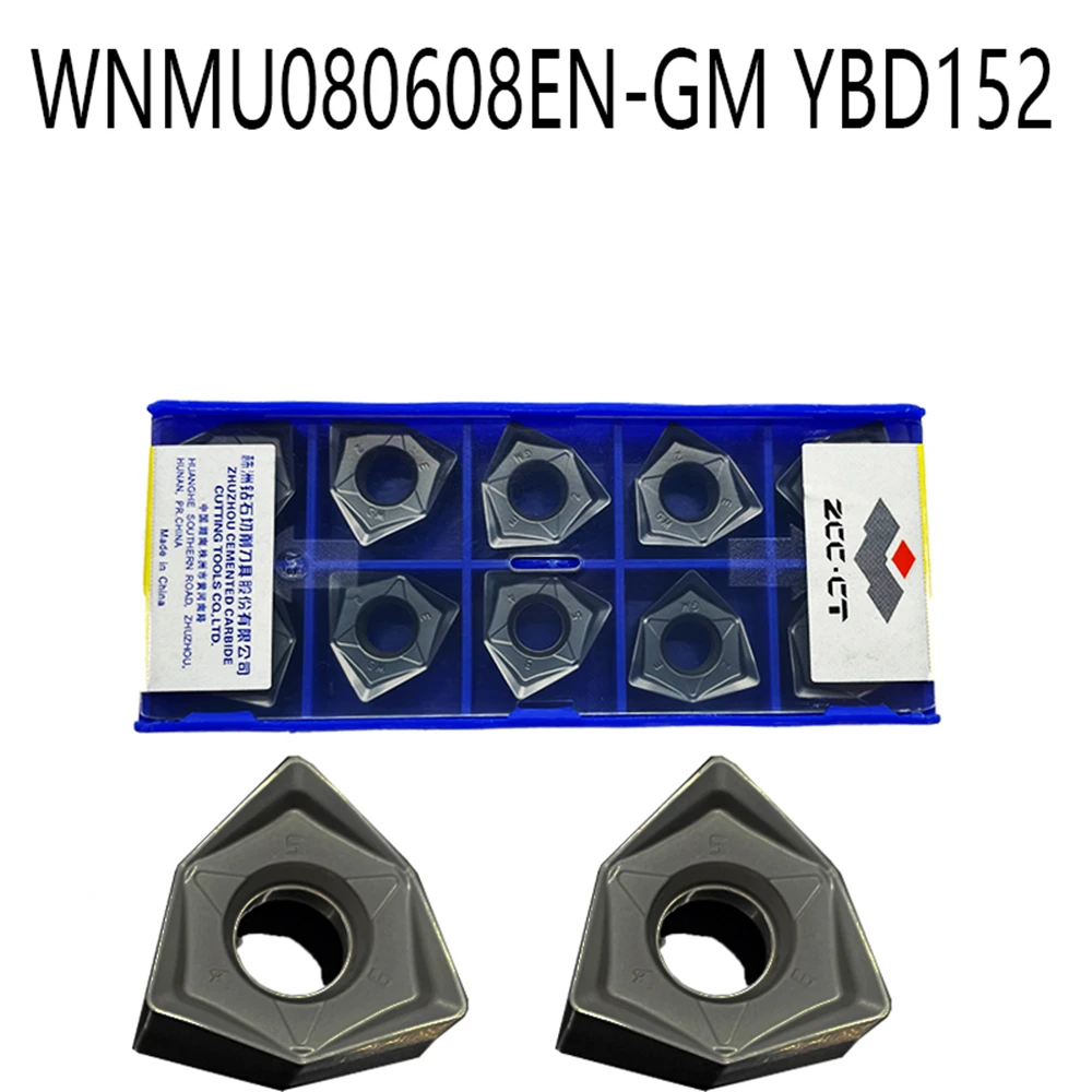 Imagem -05 - Double-sided Hexagonal 90 Graus Right Angle Fast Feed Mfwn Wnmu Carbide Inserções Inserções de Ferro Fundido Fresagem Cutter 10p Wnmu080608