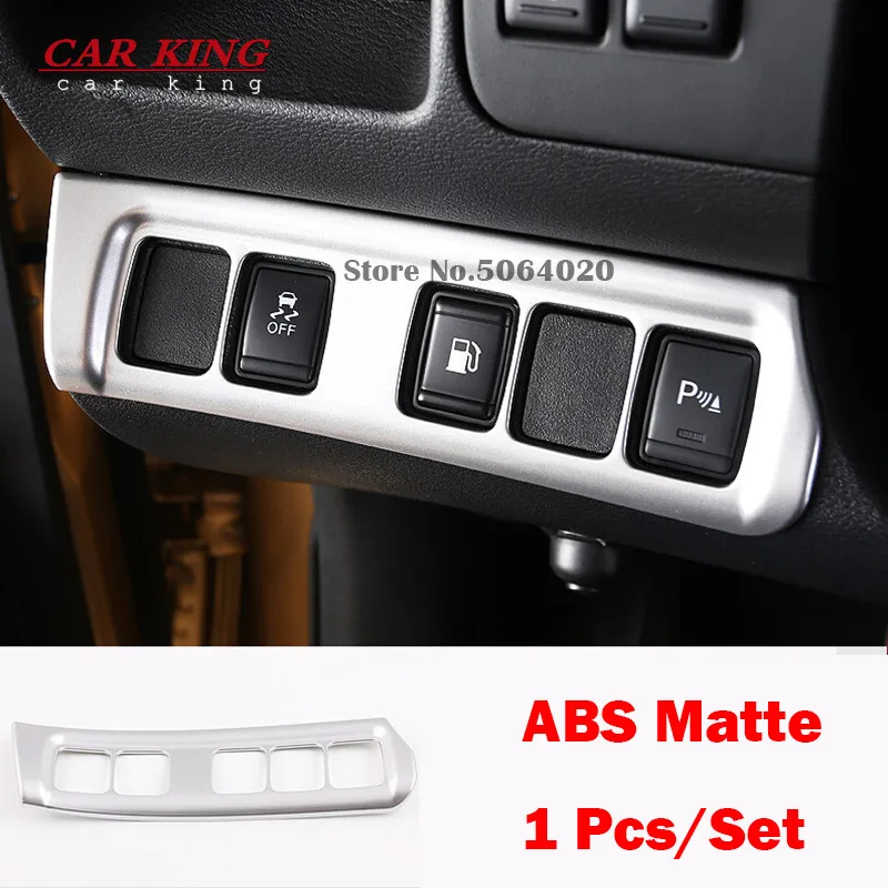 

For Nissan Navara NP300 2017 2018 2019 Carbon Fibre Interior Headlight Gas Switch Cover Trim Control Panel Trims Car Accessories