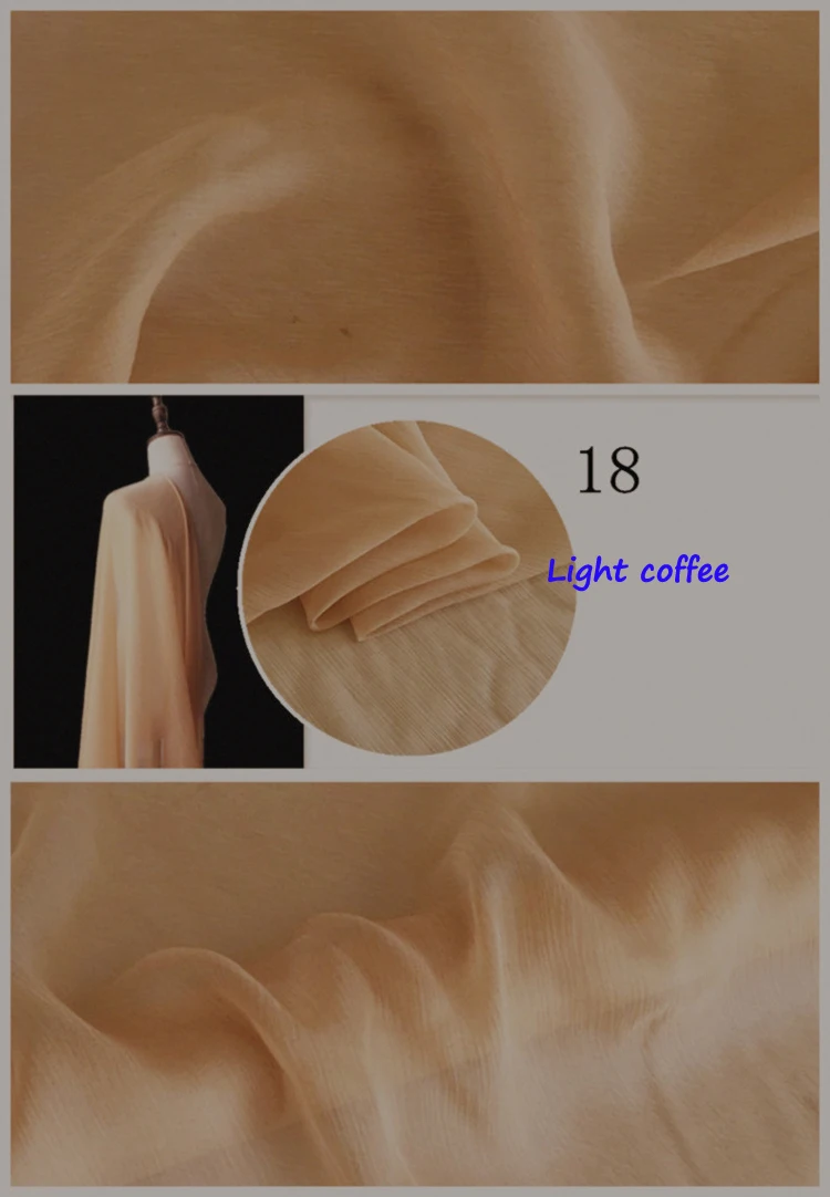 Schlichter, gefärbter Schal aus reiner Maulbeerseide, Textil-Crêpe-Stoffe aus gekreuzter Seide und Chiffon – Detail 24