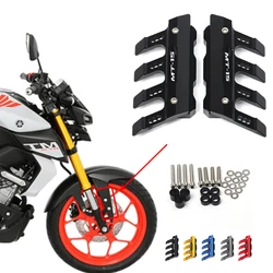 With Logo For YAMAHA MT-15 MT15 Motorcycle Mudguard Front Fork Protector Guard Block Front Fender Anti-fall Slider Accessories