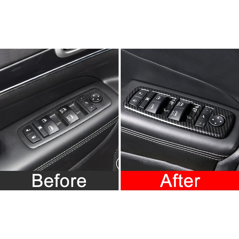 For Jeep Grand Cherokee WK2 2011 2012 2013 2014 2015 2016 2017 2018 2019 2020 Car Window Glass Lift Switch Button Cover Trims