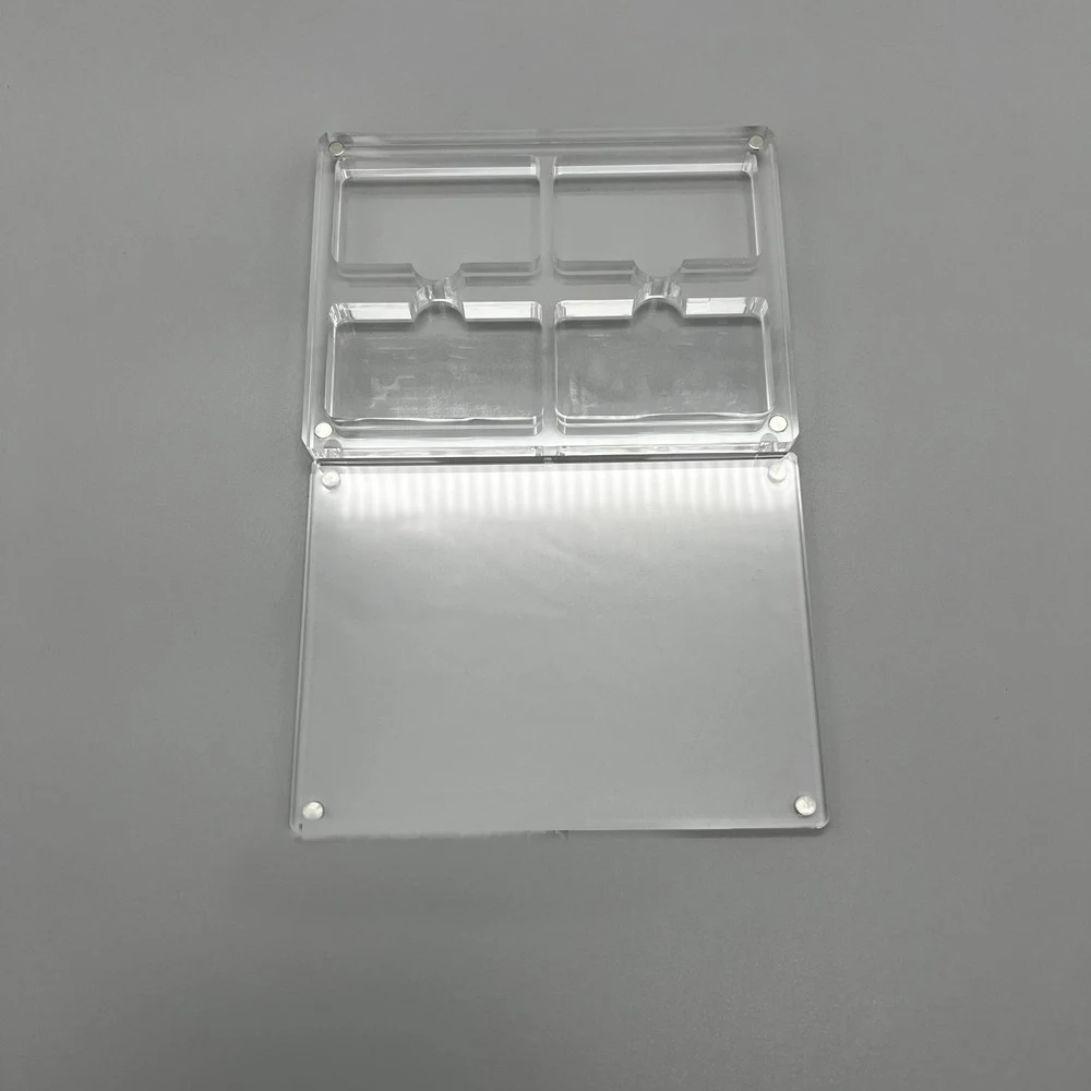 High transparent Acrylic Magnetic suction cover  for  GBA Games Storage Box Hard Shell cartridge Case