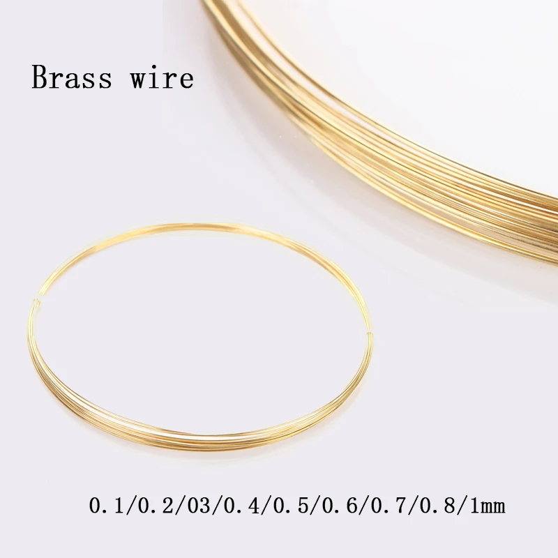 10Meters 0.1mm-1mm Dia Soft Brass Wire Golden Color Brass Make Shape Metal Wire High Quality Jewelry Accessories