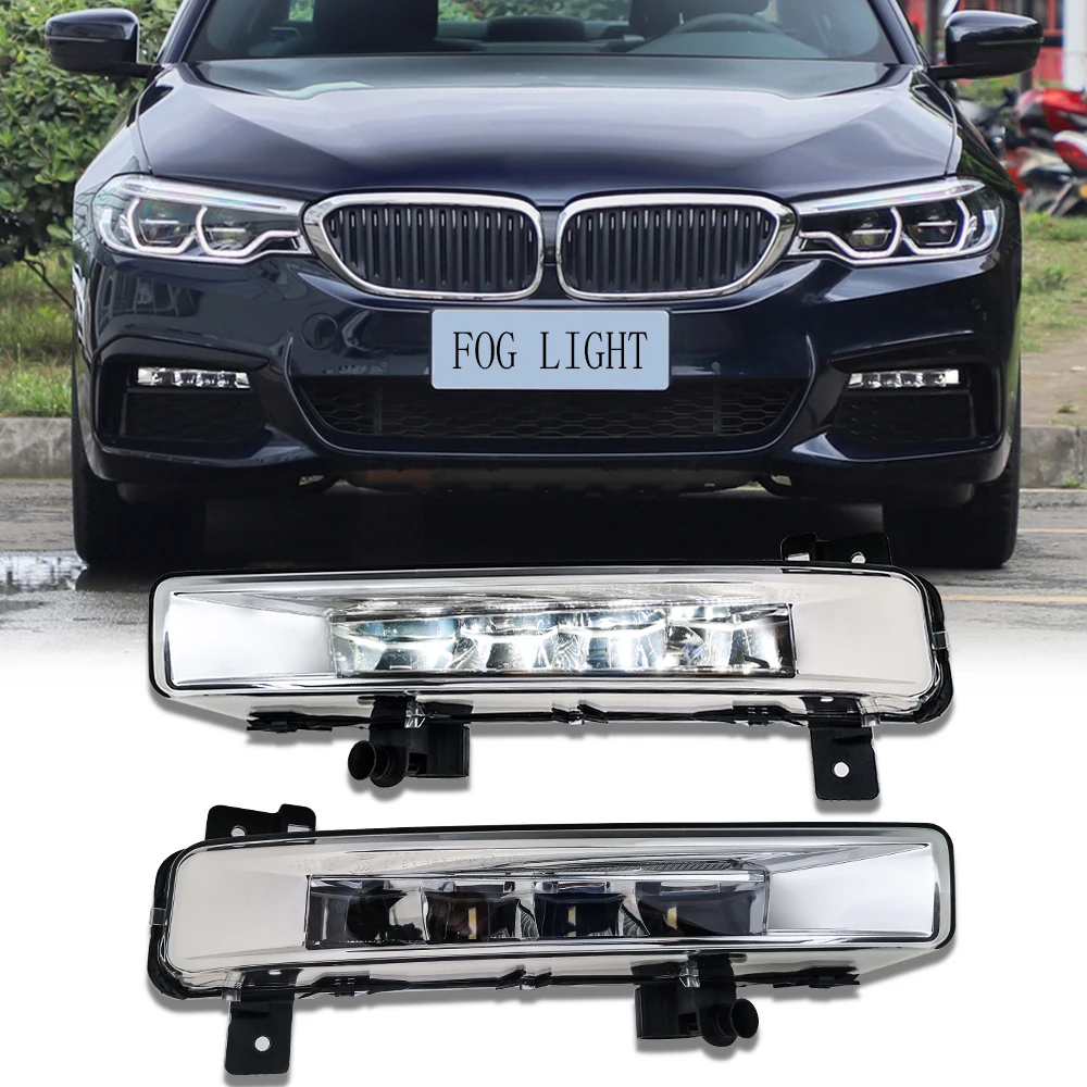 

LED daytime running lights for car accessories BMW 5 Series G30 G31 G38 520i 530i 540i 2016 front fog lamp drl bumper light