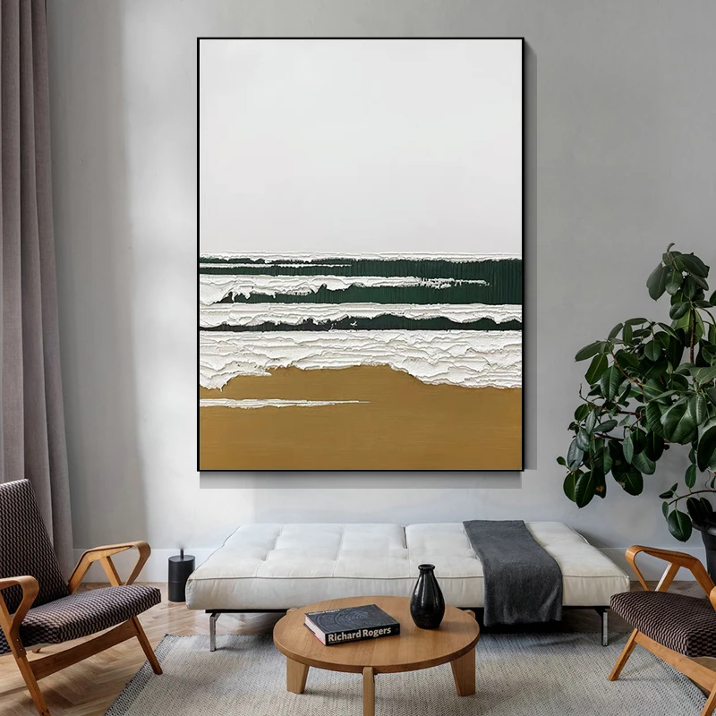 Hand Painted Abstract Oil Painting Modern Nordic Living Room Sofa Bedroom Paintings Corridor Vertical Decorative Painting