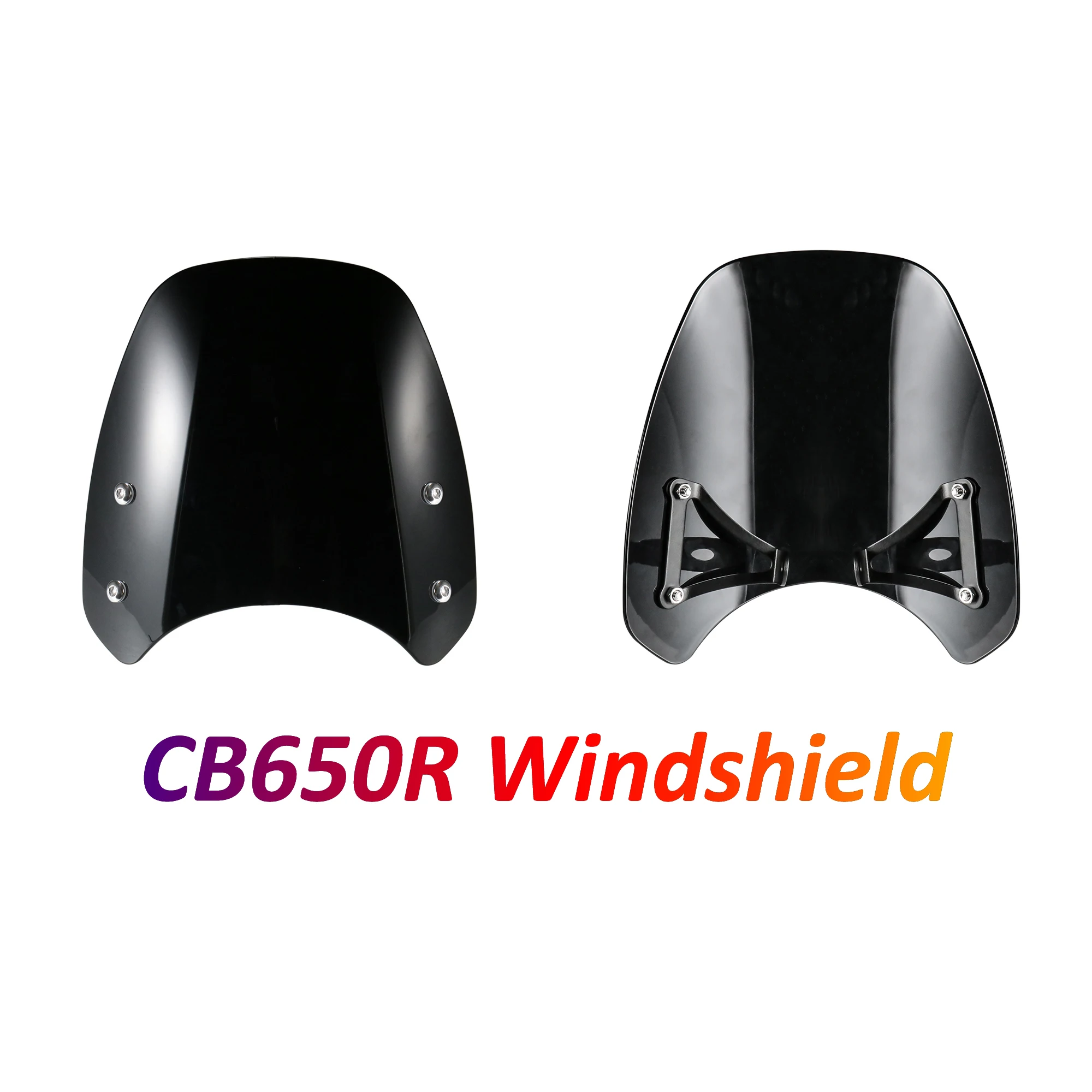 

Motorcycle PC Windscreen Compatible for Honda CB650R 2019 2020 2021 Vintage Wind Deflector Moto Windscreen Fairing with Brackets