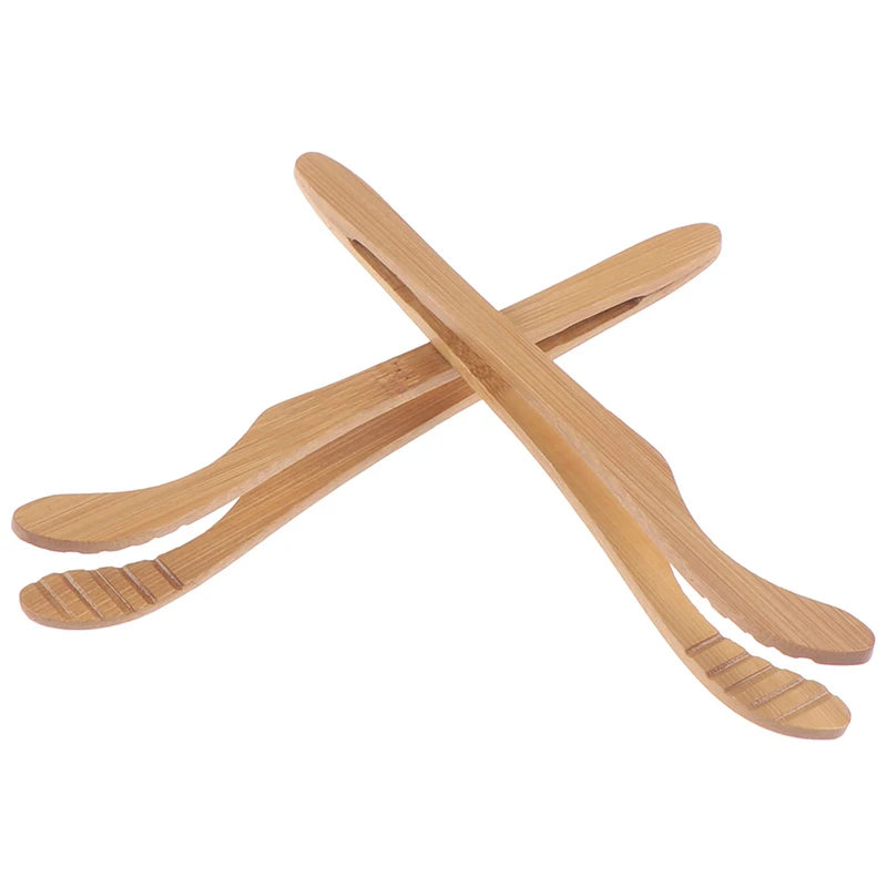1/2/4Pcs  Bamboo Teaware Tea Clips Wood Toast Tong Wooden Toaster Bagel Bacon Squeezer Sugar Ice Tea Tongs