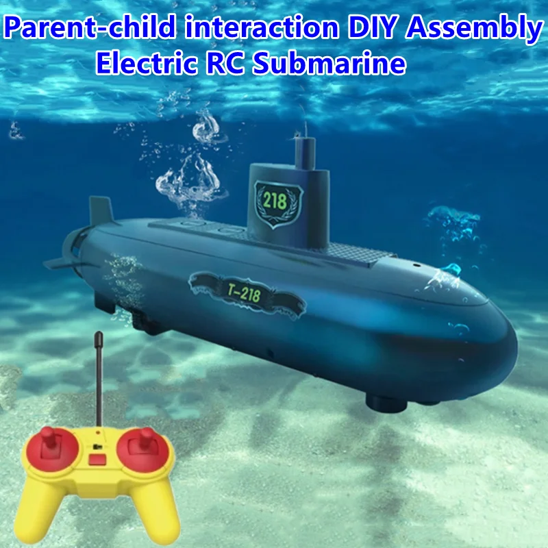 Parent-child Interaction DIY Assembly Electric RC Submarine Toy 30.5CM STEM Science Education Remote Control Submarine Boat Toy